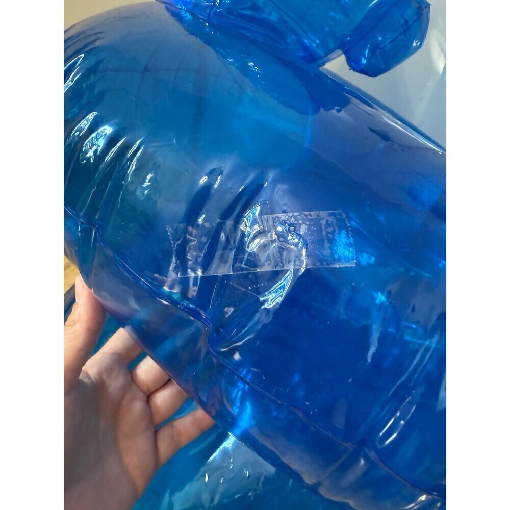 Kids blue blow up Teddy Bear chair - Picture 7 of 10